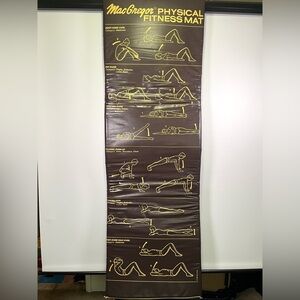 Vintage 80s MacGregor Physical Fitness Exercise Mat Workout Retro Gym Brown